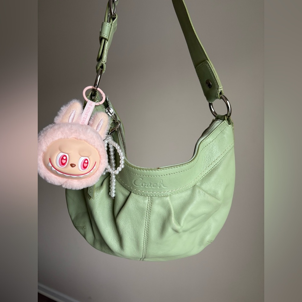 SOLD Coach 2010 Matcha Green Soho Hobo Pleated Leather Purse W Silver Hardware